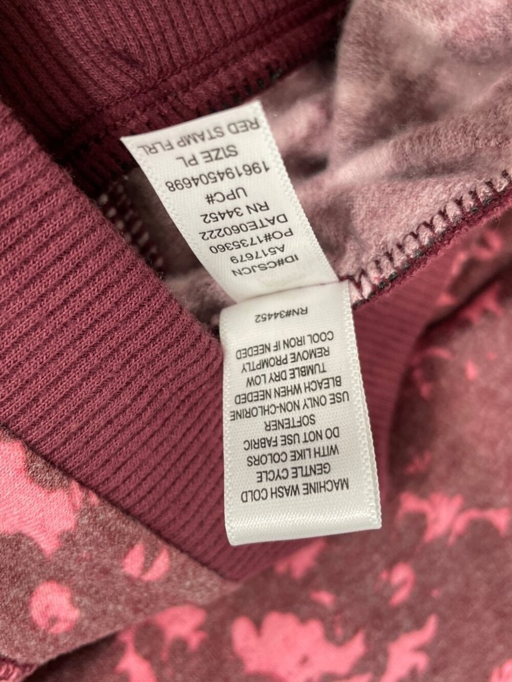 Cuddl Duds Pants Large Petite Comfortwear Slim Red Stamp Floral Boho NEW - Picture 6 of 7